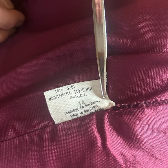 Vintage wool blazer jacket burgundy - Picture 7 of 7